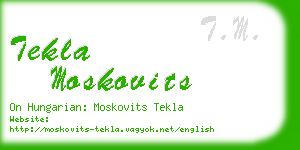 tekla moskovits business card